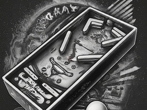 Cover image of Pinball Black N White