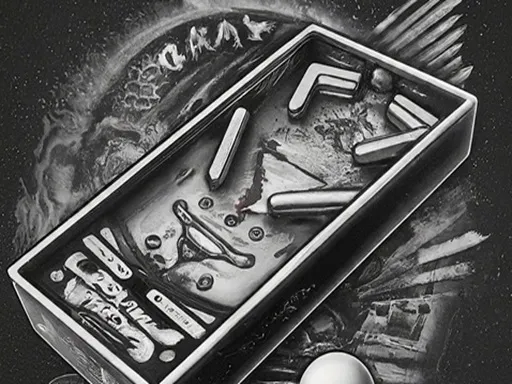 Cover image of Pinball Black N White