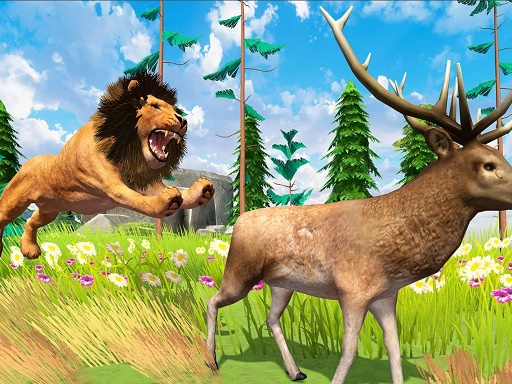 Cover image of Realistic Lion Hunting Animal 2024