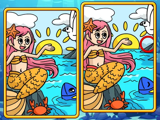 Cover image of Mermaids: Spot The Differences