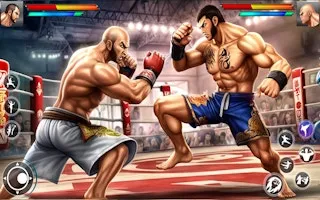 bodybuilder-karate-fighting