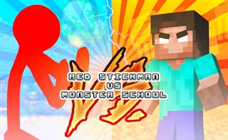 Cover image of Red Stickman vs Monster School