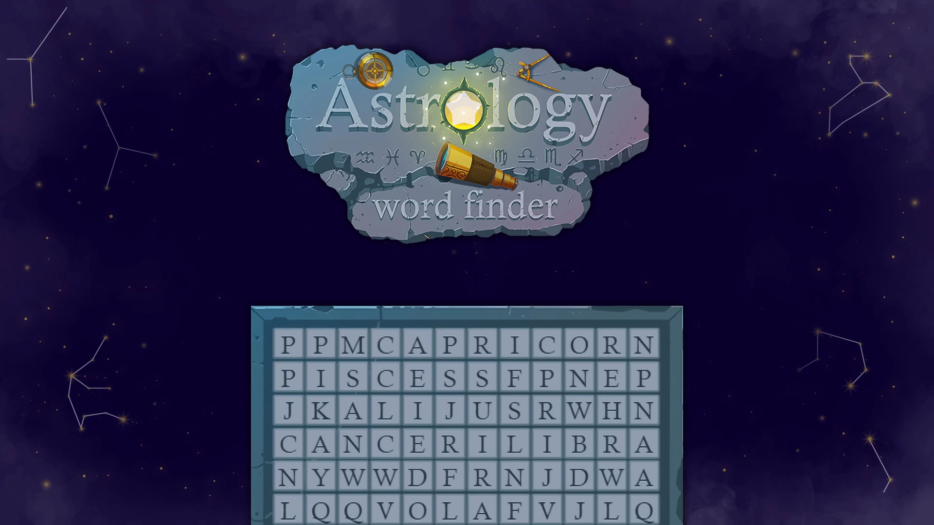 Cover image of Astrology Word Finder